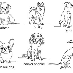 Dog Line Art SVG