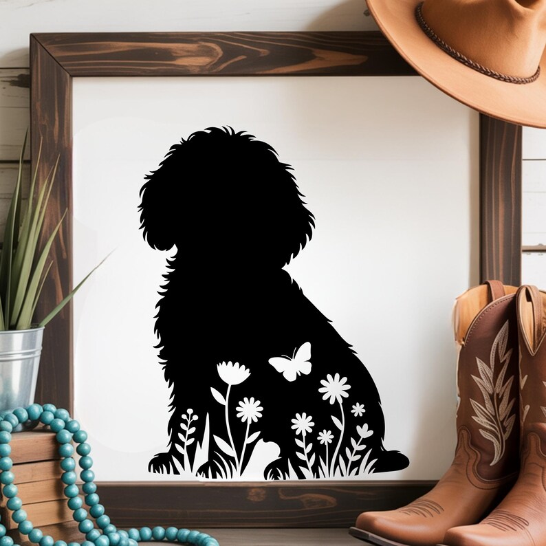 Cockapoo Cricut Cockapoo Dog Silhouette SVG for Cricut & Laser Cut - Etsy Canada
