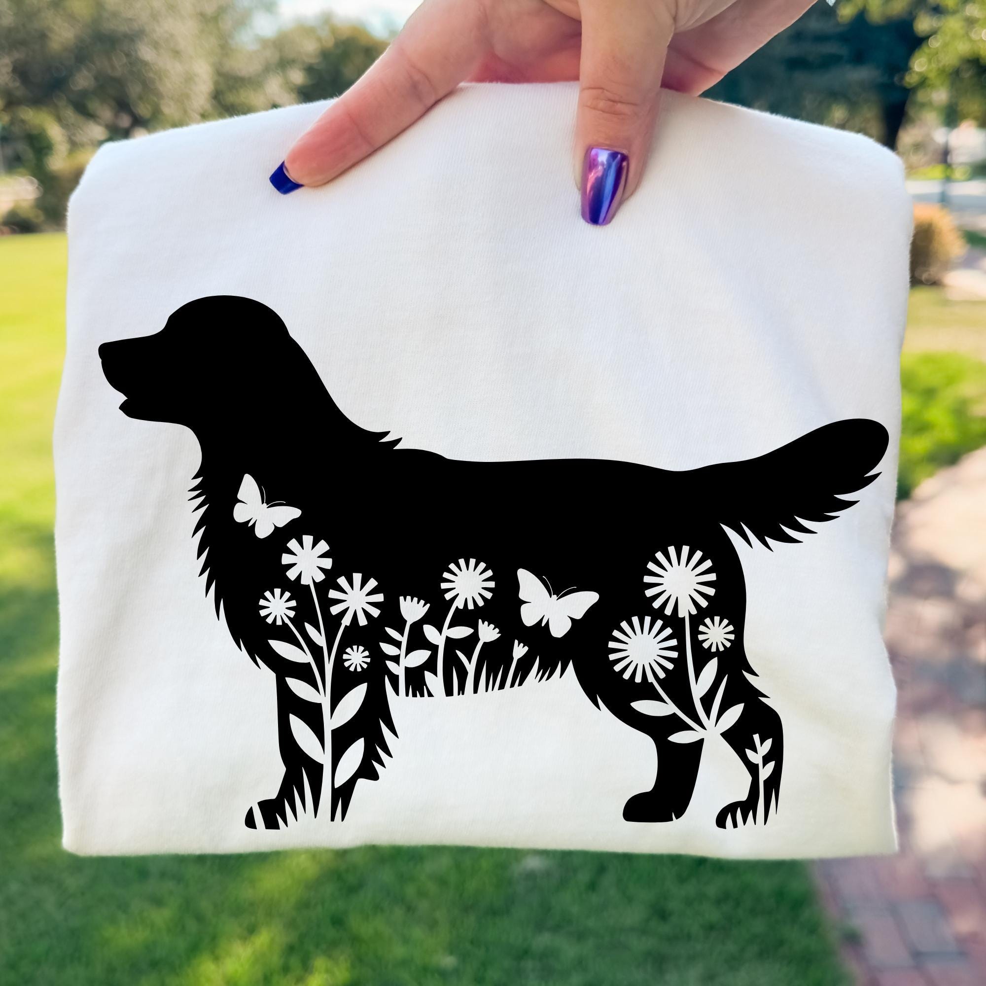 Golden Retriever Silhouette SVG Cut File – Black Dog Outline - Etsy