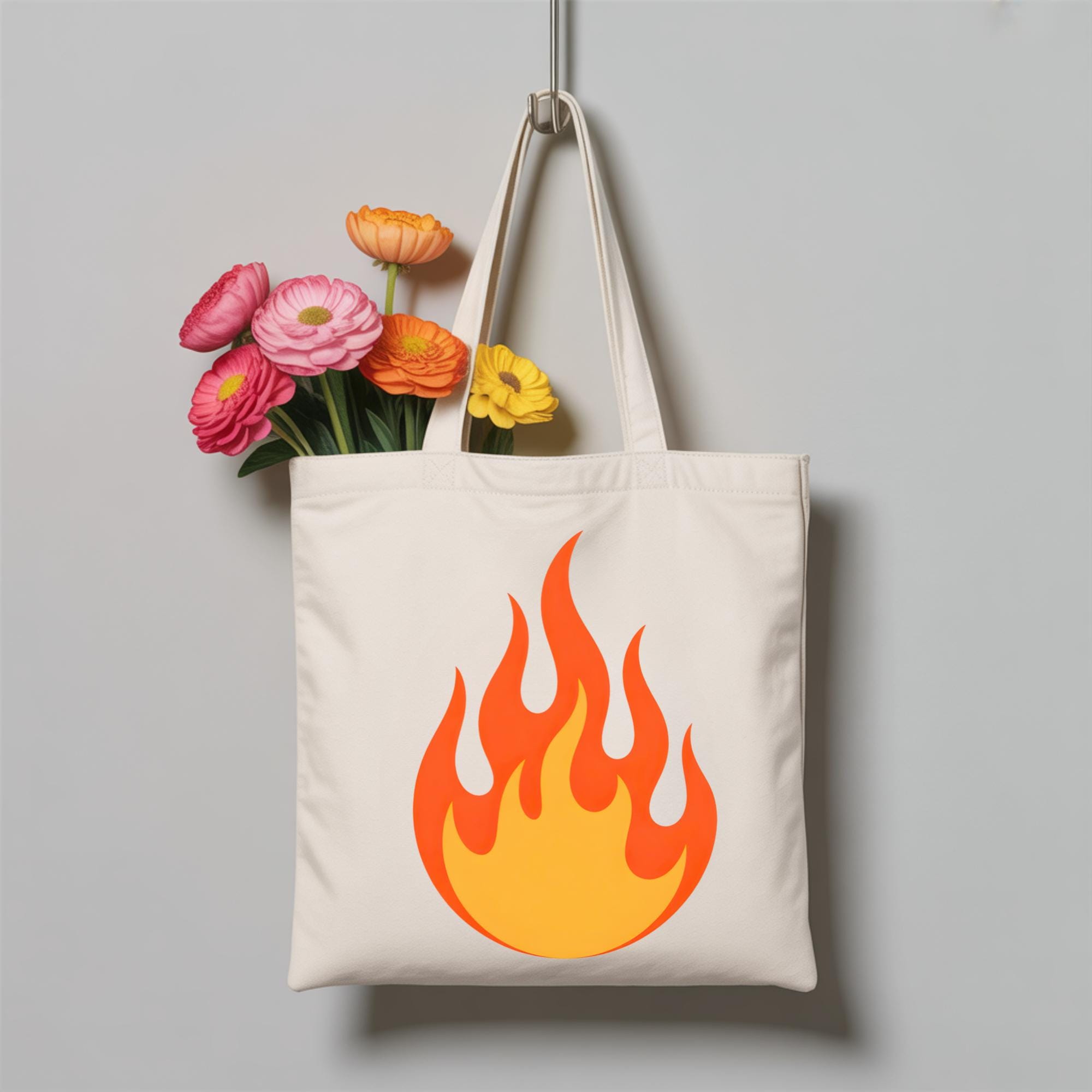 Flame SVG Cut File: Bold Fire Icon PNG for Cricut & Silhouette - Etsy