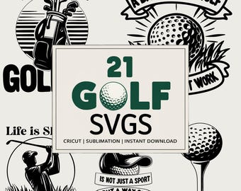 Golf SVG Bundle: Funny Golf Quotes, Golfer Shirt Design (Digital Download)