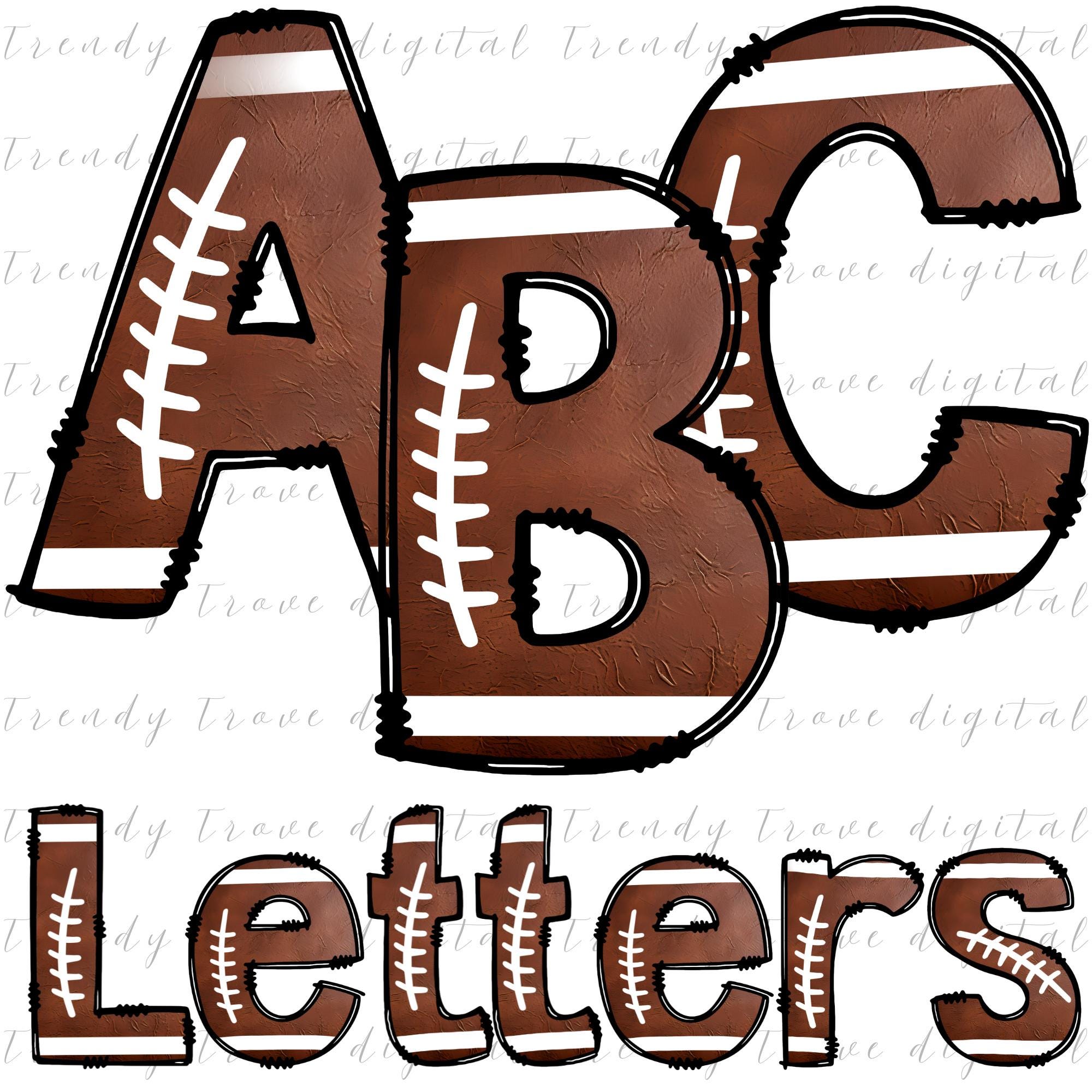 Football Alphabet PNG: Sports Letters & Numbers, Varsity Font (digital ...
