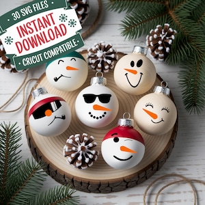 Sneeuwpop gezicht SVG-bundel, kerst gezicht clipart, sneeuwpop, wortel neus SVG, vakantie Cricut bestanden, DIY sneeuwpop decor, sublimatie