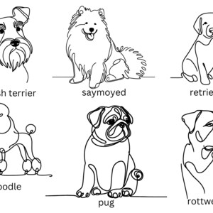 Dog Line Art SVG