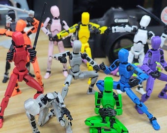 Figura de acción articulada impresa en 3D: DUMMY 13, juguete de escritorio