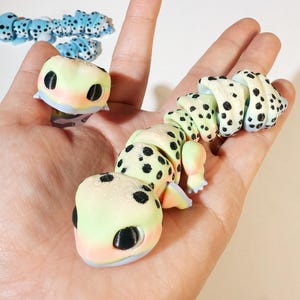 Leopard Gecko - 3D Printed Crested Gecko Articulated Chunky Sensory Fidget,  Desk Toy Decoration, 3D Print Gift Idea