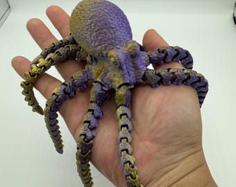 3D Printed Octopus Articulated Lifelike Octopus MoeHearts | Gifts | Desk Decoration Fidget Sensory Toy