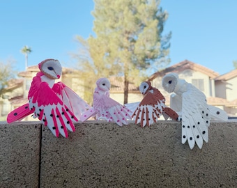 Barn Owl, MoeHearts 3D printed articulated Barn Owl fidget desk toy | sensory | Articulated Animal Toy |  Fidget Toy | Desk Accessory
