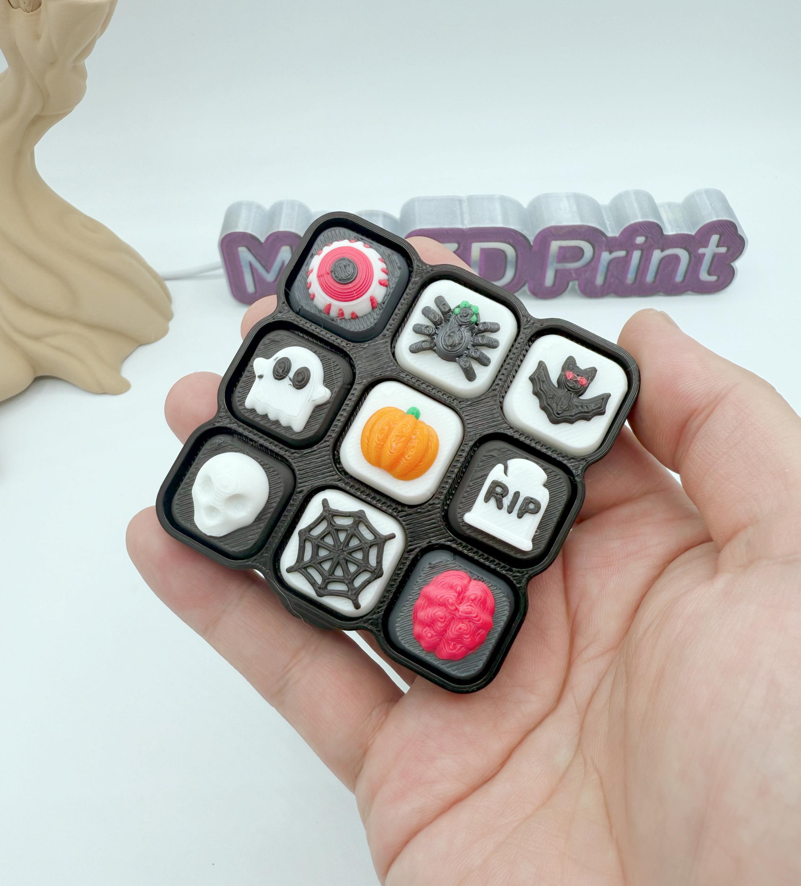 3D Printed Halloween Keycap | Clicker Fidget Toy, Stress Relief - Etsy