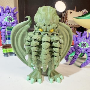 Cthulhu - 3D printed articulated Cthulhu fidget desk toy | sensory | curiosity Toy | Articulated Fidget Toy | Cosmic Horror Collectible