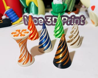 Brinquedo antiestresse em formato de cone espiral impossível - Brinquedo impresso em 3D - Brinquedo para aliviar o estresse e a ansiedade - Diversas opções de cores disponíveis!