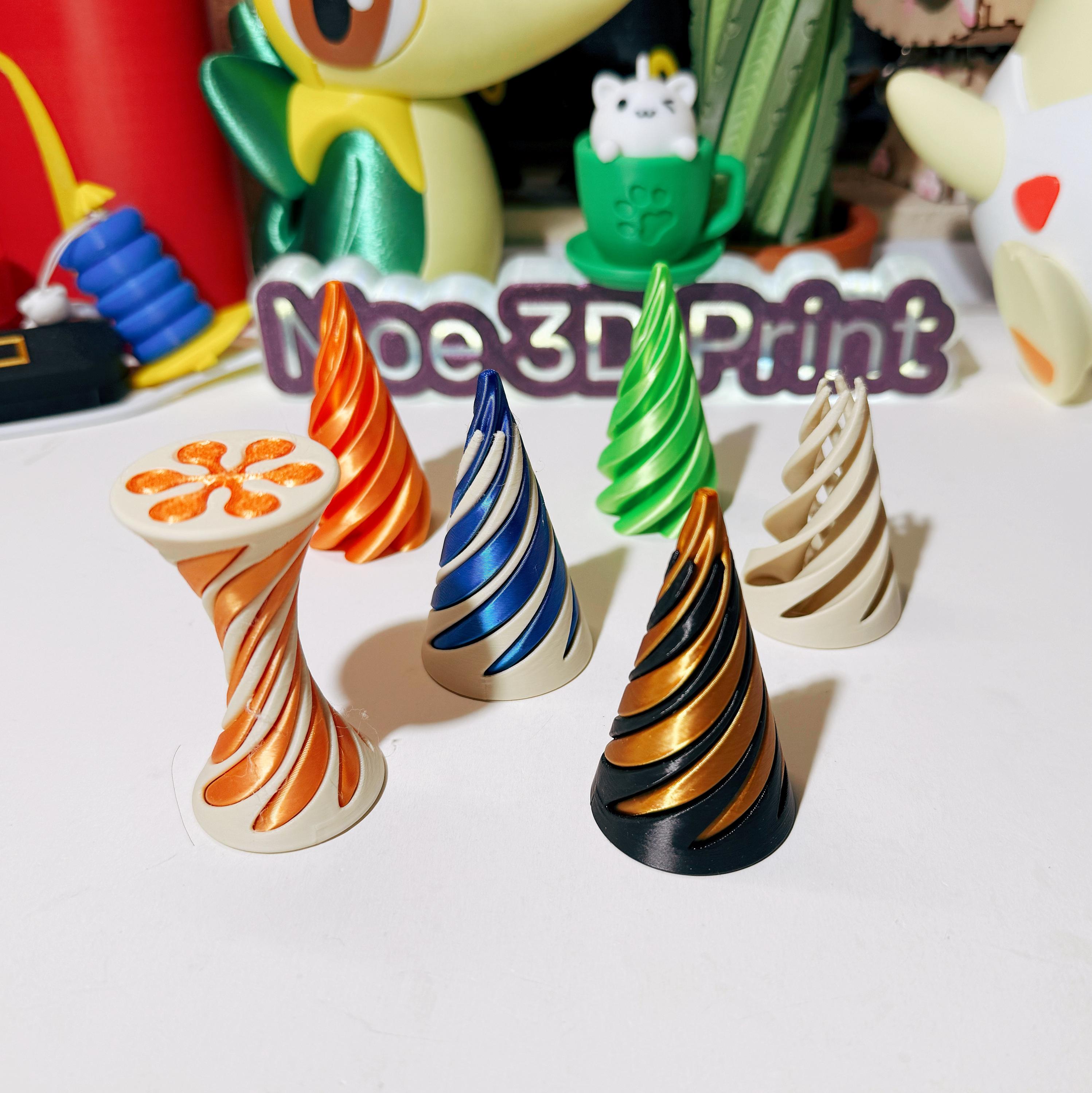 Jouet Fidget Cône Impossible Imprimé En 3D – 6 Pièces, 6,5 Cm – Anti-stress Tactile, Déco Bureau – Tous âges