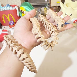Cute Skeleton snake longest 34&#39;&#39;, 3D Printed Articulated Cute Skeleton snake | Long 3D Printed | Gifts  | Desk Decoration Fidget Sensory Toy