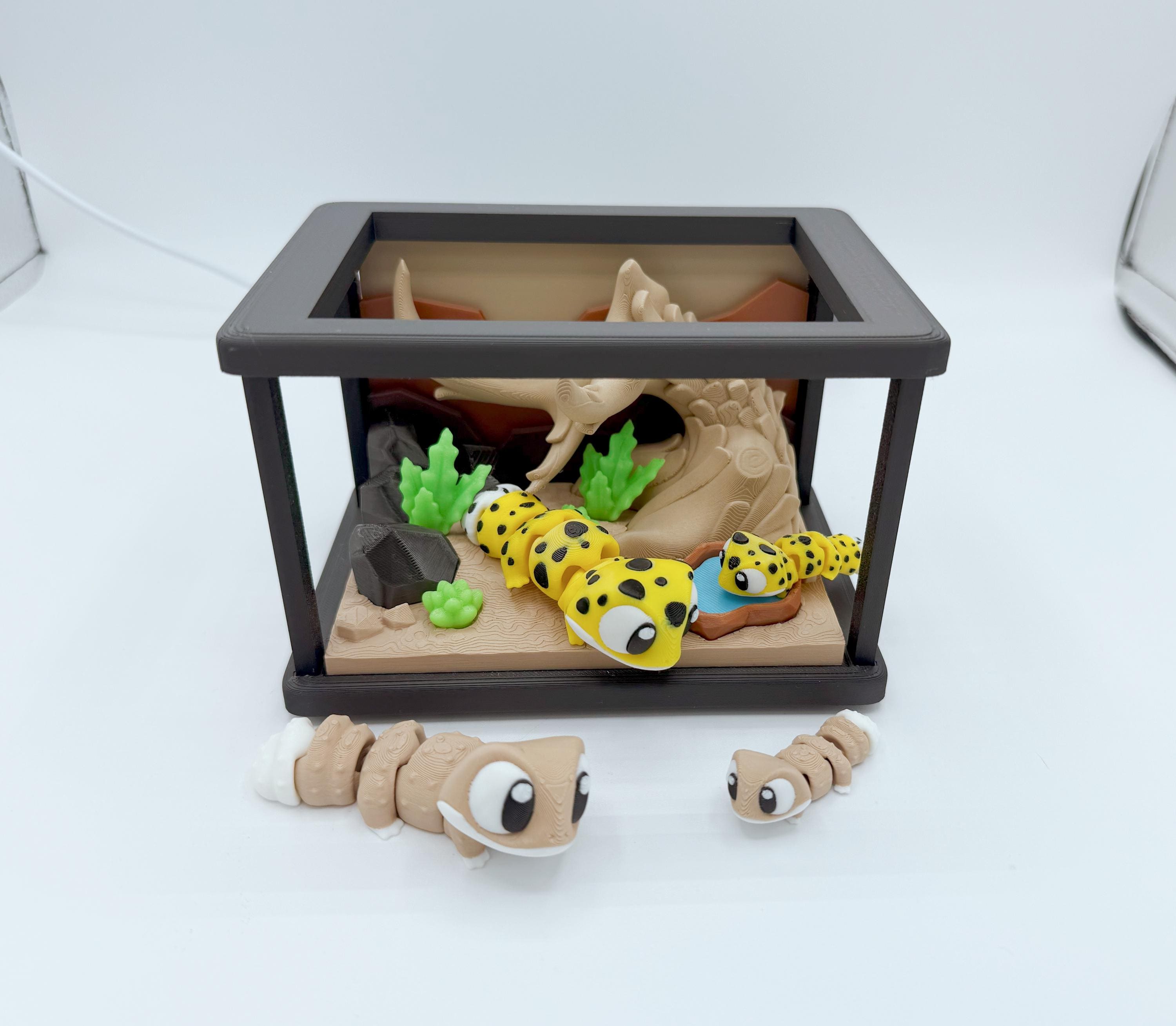 ヒョウモントカゲモドキ＆リクガメフィジェットセット – 3Dプリントの 