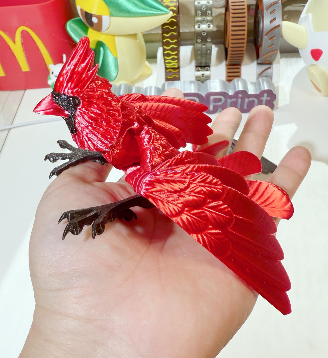 3D Printed Articulated Cardinal Bird Fidget Desk Toy | Sensory ...