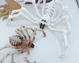 3D Printed Skeletal Spider - MoeHearts Articulated Toy, Spider Toy | fidget desk toy | Halloween Gift | Stress Relief Collectible | Flexible