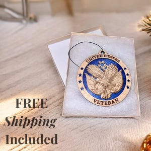 Veteran Ornament for Military Veteran Ornament for Veterans Day Gift for Christmas Gift for Veteran Appreciation for Retired Military Member
