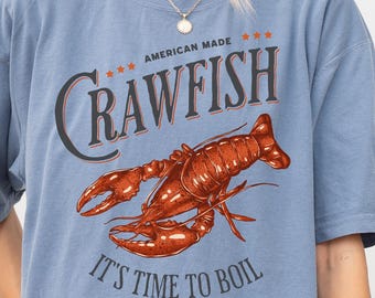 Comfort Colors Crawfish Boil Season Tshirt, Mardi Gras Crawfish Tshirt, Womens Crawfish Tee, Gift for Her, Gift for Him, Crawfish Party Tee