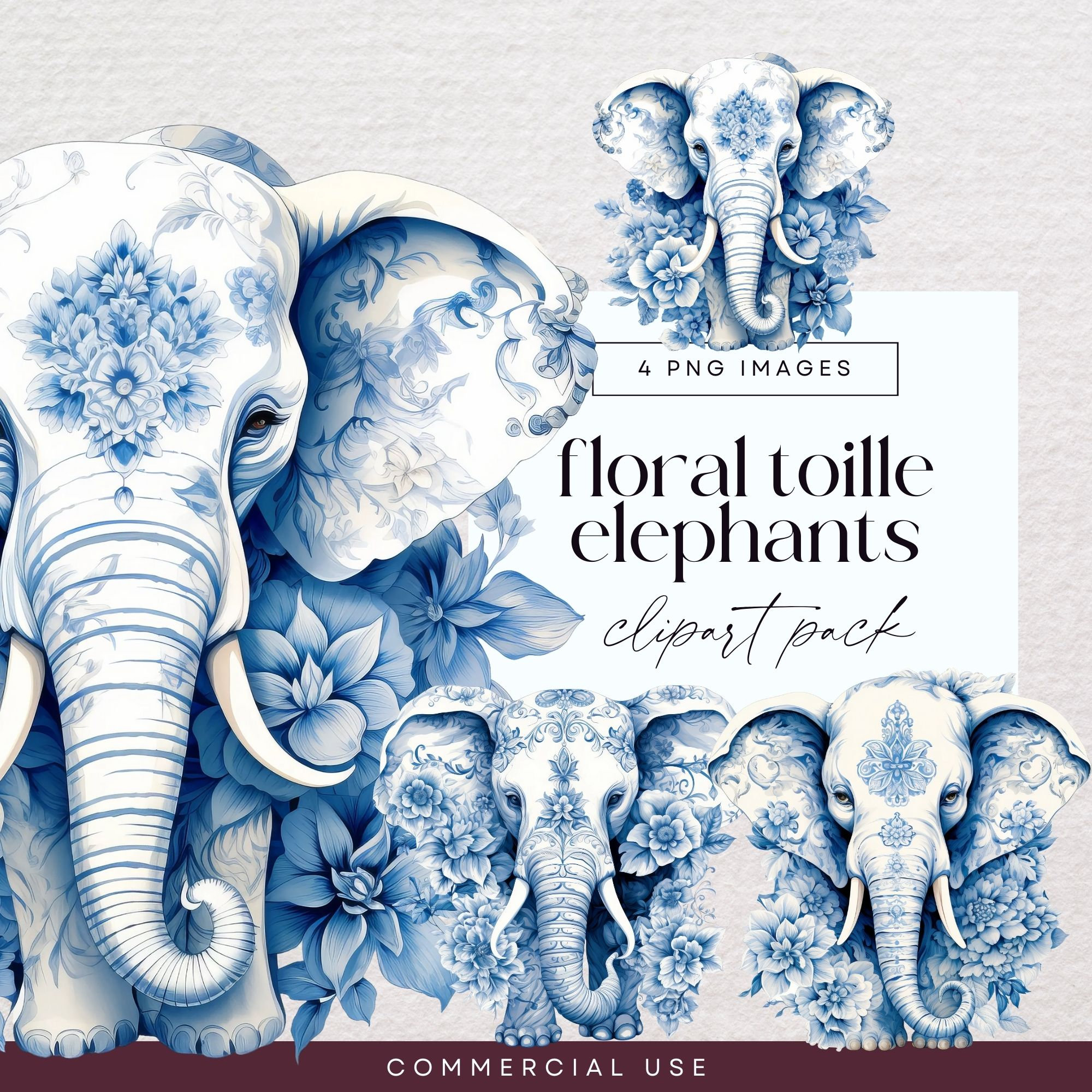 Toile Clipart, Blue Elephant Clip Art, Transparent PNG