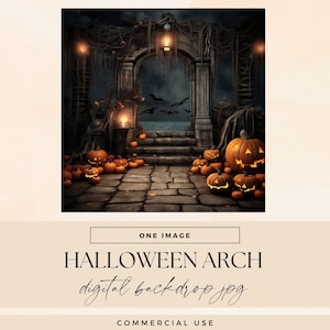 Fondo digital para fotografía de Halloween, DESCARGA INSTANTÁNEA, Superposiciones de fiesta espeluznante, Fondo de estudio para puerta, Decoración de calabaza de stock, Uso comercial