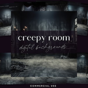Telón de fondo de una habitación espeluznante, escena oscura de una casa abandonada, fondo de Halloween, artículos de diario basura embrujados, páginas de estudio nocturno, superposición de Photoshop