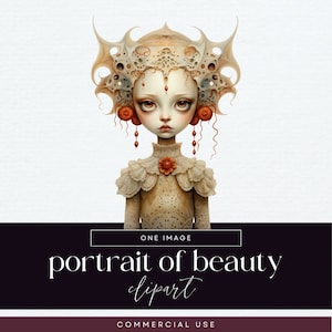 Clipart de menina caprichosa, PNG transparente, lindo clipart de retrato, gráficos de diário de lixo de boneca de papel, coisas efêmeras de boneca de fantasia, rosto bonito