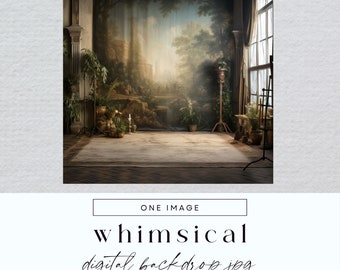 Classic Traditional Backdrop Digital, INSTANT DOWNLOAD, Whimsical Photography, Studio Background Overlay, Quirky Room Photoshop Texture