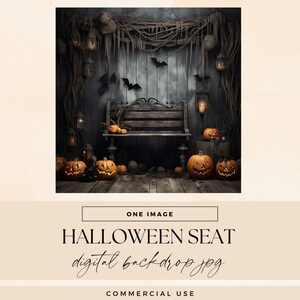 Fondo digital para fotografía de Halloween, DESCARGA INSTANTÁNEA, Superposiciones de fiesta espeluznante, Fondo de estudio para puerta, Decoración de calabaza de stock, Uso comercial