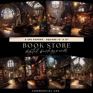 Sfondo di libri digitali, sfondo di libreria, diario di biblioteca, sovrapposizione di illustrazioni fotografiche, pagine di scrapbooking di librerie