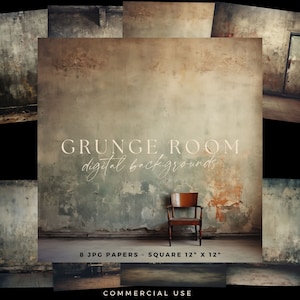 Telón de fondo de escena grunge, fondo digital de pared antigua, superposición urbana, textura de estudio, ilustración de habitación abandonada, diario basura rústico JPG