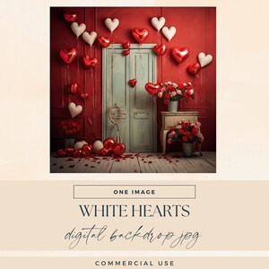 Fotoachtergrond Valentijnsdag digitaal, INSTANT DOWNLOAD, Love Heart Party Decor, studio achtergrondoverlay, vakantiefotografie, bruiloft instelling