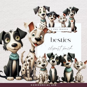 Bundle de cliparts animaux insolites, PNG meilleurs amis, clipart fantaisiste, journal indésirable, animaux de compagnie étranges, éphémères drôles, illustrations fantaisistes d&#39;animaux de compagnie mignons