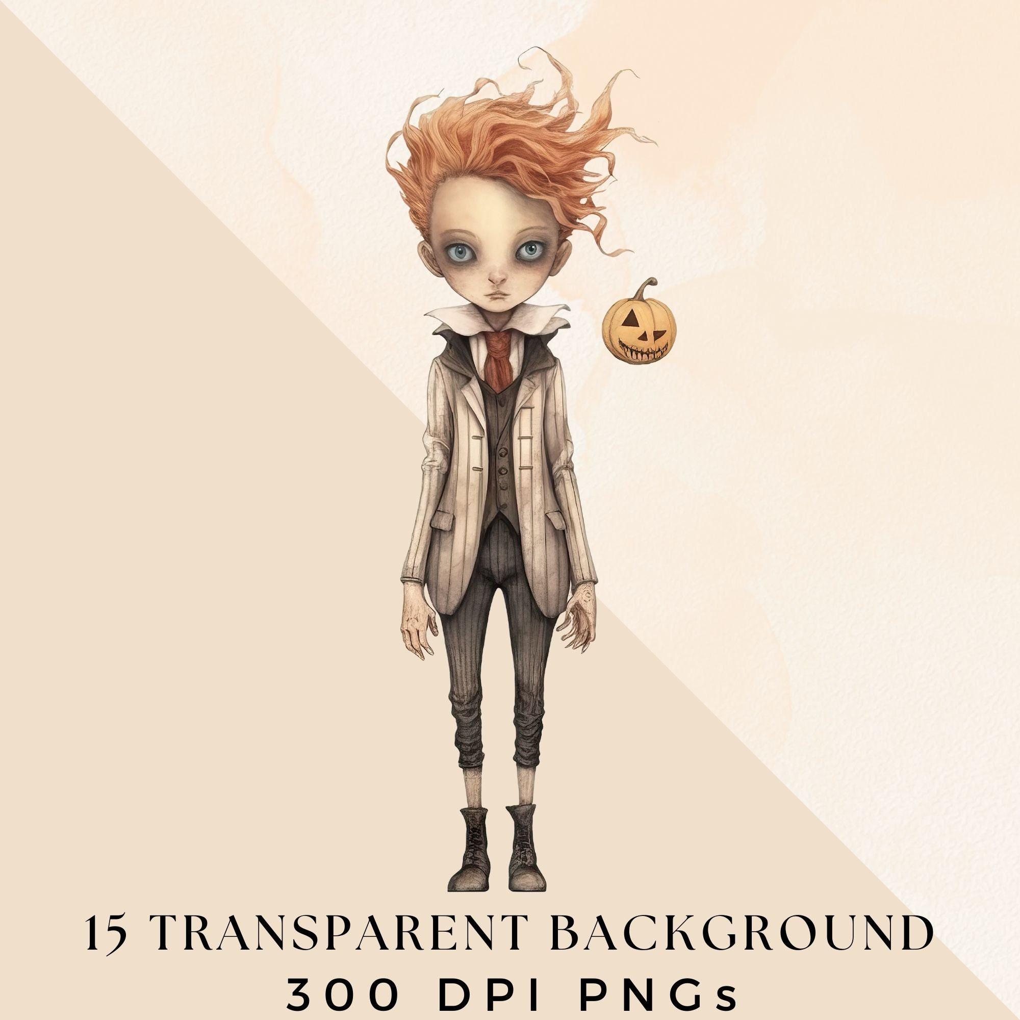 ハロウィンキャラクターのクリップアートパック、ホラークリーチャーCU