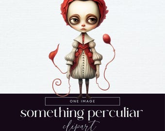 Peculiar People Clipart, Strange Character Clip Art, Transparent PNG, Whimsical Ephemera Illustrations, Fairy Tale Junk Journal Graphics