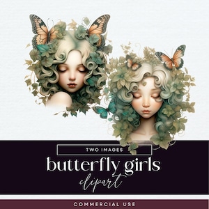 森の妖精の少女のクリップアート、パーティー招待状のイラスト、ミスティックジャンクジャーナル、魔法のニンフのエフェメラ、森の生き物のクリップアート、妖精人形