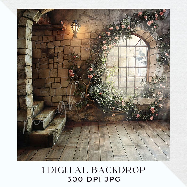 Set Backdrop Beautiful Scene Backdrop Digital, INSTANT DOWNLOAD, Whimsical ...