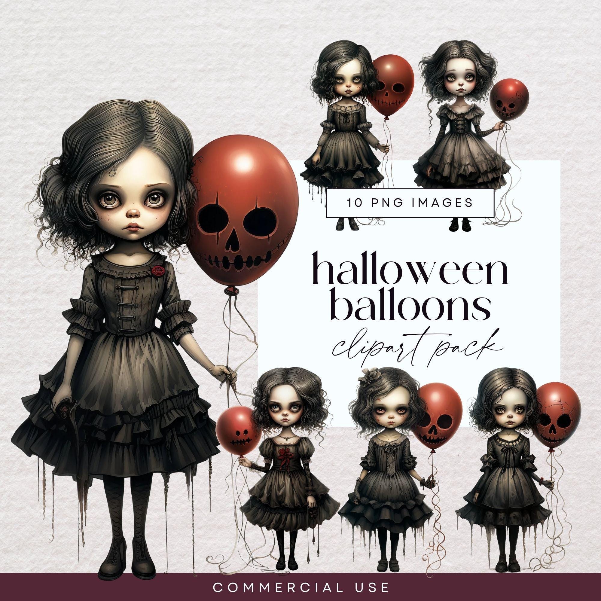ハロウィン人形のクリップアート、透明PNG、ダークなおとぎ話の