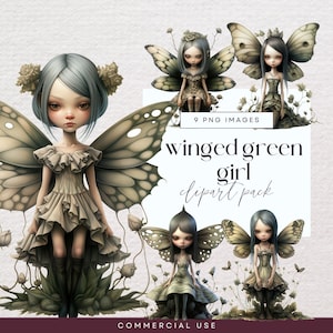 Elven Girl Clipart, Transparent PNG, Garden Invite Illustration, Mystical Junk Journal Graphic, Magical Fairy, Woodland Creature Clip Art