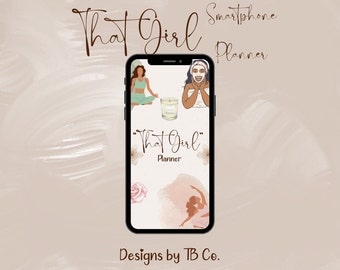 That Girl Smartphone Planner | Digital Planner | Undated Digital Planner | Goodnotes Planner | Daily, Weekly, Monthly Planner
