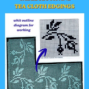 How to Crochet Tablecloth and Tea Cloth Edgings PDF | Vintage Corner Lace & Linen Insertions | Digital Pattern