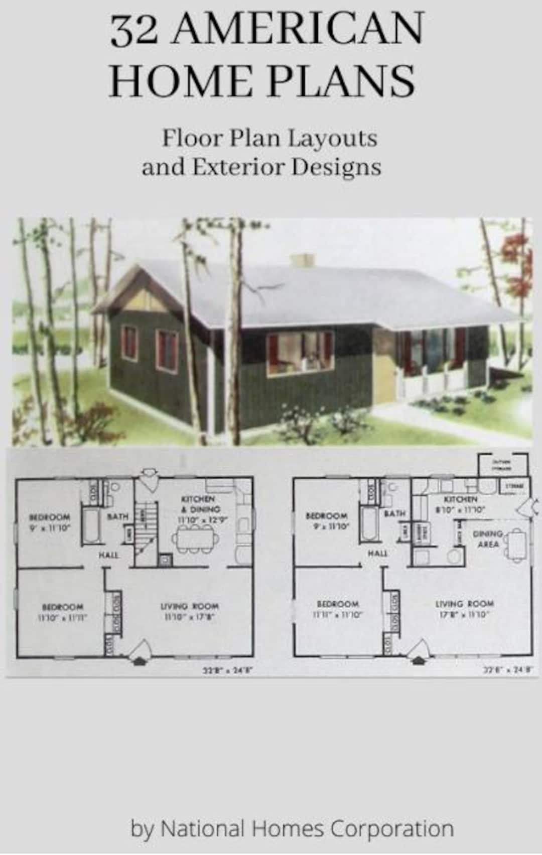 32 Mid Century Modern House Plans - 2bed 1bath, 3bed 2bath and 3bed ...