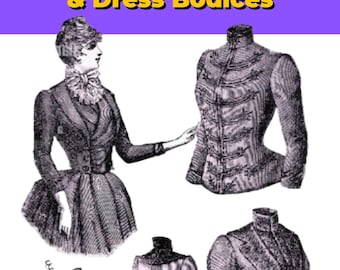 Anleitung zum Erstellen von Schnittmustern für viktorianische Damenjacken, Mäntel, Capes und Kleideroberteile | Nähanleitung | Vintage-PDF zum sofortigen Download