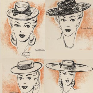1944 Millinery Guide PDF | How to Make and Trim Your Own Hats | Vintage Hat Making Instruction Book | Retro Fashion Digital Download