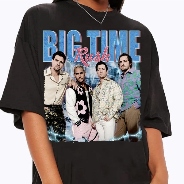 Vintage 90er Jahre Grafikstil Big Time Rush T-Shirts, Big Time Rush Retro Sweatshirt, Retro Musik Jugend T-Shirt für Mann und Frau Unisex T-Shirt