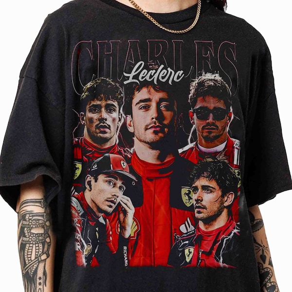 Vintage 90s Graphic Style Charles Leclerc Shirts, Scuderia Ferrari F1 Classic Retro Sweatshirt, Charles Leclerc Youth Tee For Man And Women