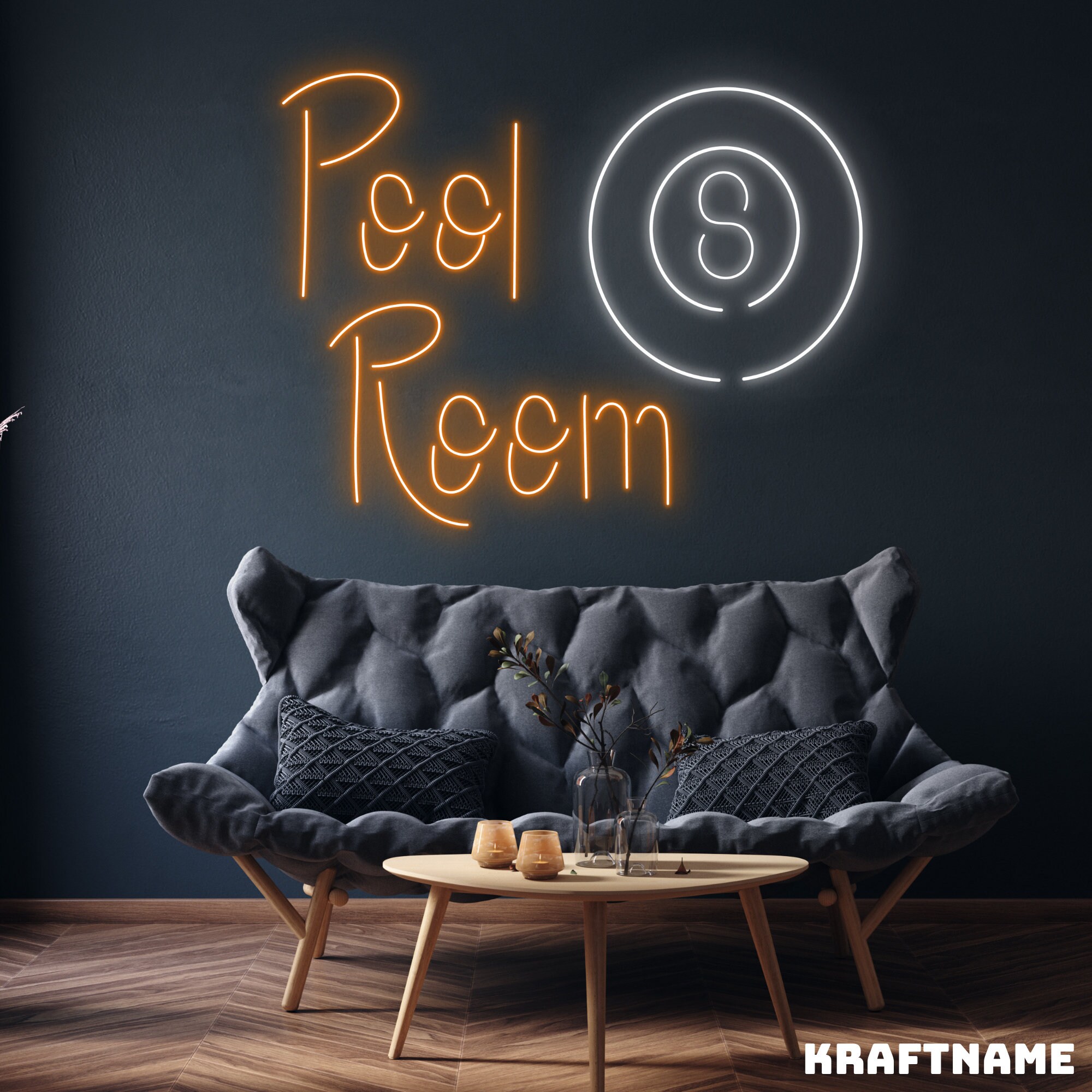 Pool Room Neon Sign Pool Room LED Signs Custom Billiard Room Etsy