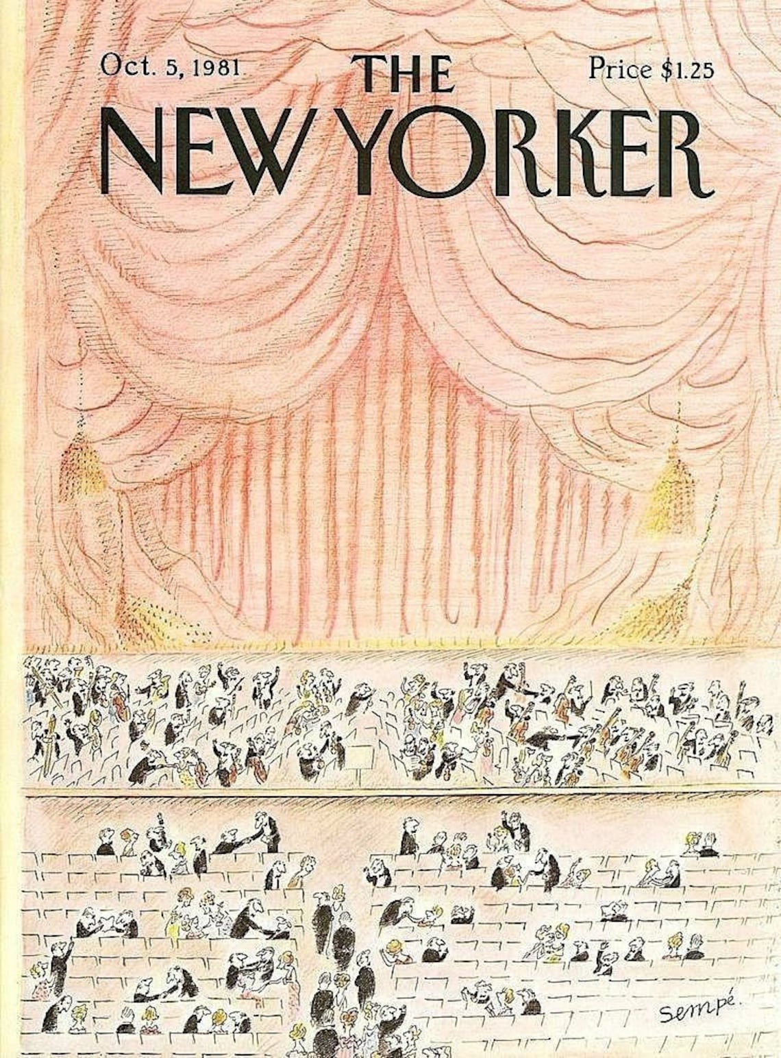 The New Yorker Magazine Cover Set of 6, Gallery Wall Art Set of 6, Blue