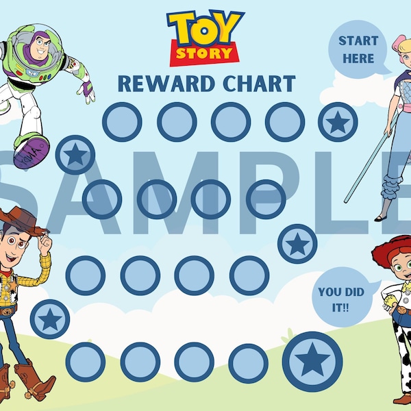 Toy Story Potty Sticker Chart - Etsy