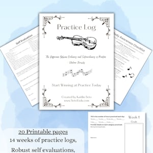 Weekly Practice Log for Musicians