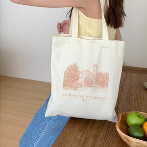 Clemson est. 1889 Collegiate Campus Tote Bag